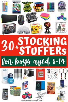 the back to school sale is over 30 stocking stuff for kids aged 8 - 11