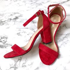 FREE SHIPPING 2018 Chunky High Heels Party Dress Sandals Big Size 42 JKP1194 Summer Party Heels In Suede, Summer Party Suede Heels, Party Suede Block Heels With Open Heel, Suede Block Heels With Open Heel For Party, Suede Open Heel Block Heels For Party, Red Suede Heels For Party, Low Heel Suede Party Heels, Party Suede Block Heel Sandals, Suede Low Heel Party Heels