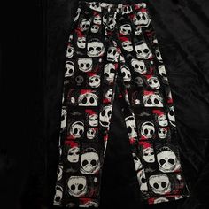 Disney The Nightmare Before Christmas Jack Skellington Fluffy Pajama Pants Pajamas Y2k, Jack Skellington Pajamas, Fluffy Pants, Cottagecore Grunge, Thrifted Outfit, Jack Skeleton, The Nightmare Before Christmas Jack, Christmas Jack Skellington