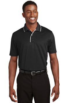 3.8-ounce, 100% polyester double knit mesh; Tag-free label; Double-needle shoulders and hem; Taped neck; Tipped collar and placket; 2-button placket with pearlized buttons; Single piping on gussets; *Due to the nature of 100% polyester performance fabrics, special care must be taken throughout the screen printing process. Screen Printing Process, Red Kap, Port Authority, Work Wear Women, Double Knit, Black Iron, Short Sleeve Polo, Zip Sweatshirt, Sports Shirts