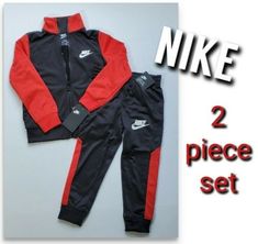 NEW WITH TAG Nike Sportswear Little Boy’s Tracksuit, 2-Piece Set - Jacket/Pants  colors Red/Black Size 4. KB#347-2547229 Sporty Winter Sports Sets, Nike Sporty Winter Sets, Sporty Nike Winter Sets, Sporty Hooded Sports Set, Sporty Hooded Sportswear Set, Nike Tracksuit For Sports, Nike Long Sleeve Sports Sets, Nike Long Sleeve Streetwear Set, Nike Sporty Sports Sets