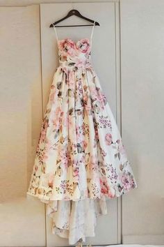 Simple Sweetheart Long Prom Dresses Prom Dresses Floral, Strapless Evening Dress, Floral Prom Dresses, Prom Dress Evening, Vintage Prom, Long Prom Dresses, Custom Size Dresses, Dresses Pink, Prom Outfits