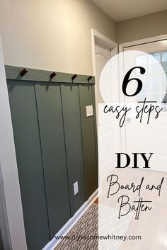 an entry way with the words 6 easy steps to diy bead and button