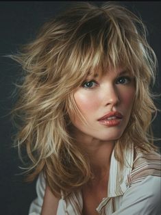 Long Layered Haircuts With Bangs, Long Layered Hair With Bangs, Bardot Bangs, Shaggy Layers, Hair Layers, Layered Hair With Bangs, Haircuts For Medium Length Hair, Layered Haircuts For Medium Hair, Hairstyles For Layered Hair