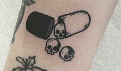 Creepy Minimalist Tattoo, Cool Emo Tattoos, Emo Patchwork Tattoos, Small Dark Tattoos Creepy, Small Punk Tattoos, Emo Tattoos For Guys, Filler Tattoo Ideas Gap Men, Saw Tattoo Jigsaw, Simple Horror Tattoo