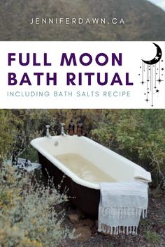 Unlock the magic of your spiritual journey with a Full Moon Bath Ritual! 🌕✨ Dive deep into the cleansing power of full moon, spiritual baths to rejuvenate your soul. Learn how to take a moon bath and explore the transformative benefits of full moon bathing. Perfect for releasing lingering negative energy and blocks. 🛀🔮 #FullMoonBath #SpiritualBaths #MoonBathing #SpiritualBusiness #FullMoonRitual Full Moon Bath Recipe, Witchy Bath Ritual, Witchcraft Bath Rituals, Diy Bath Tea Recipes, Moon Water Bath Ritual, Witchcraft Moon Water, Witchy Bath Soak, Bath Tea Recipe, Spiritual Cleansing Bath