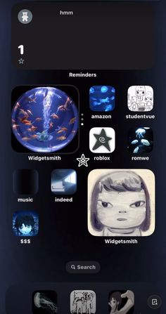 an iphone screen with various icons and buttons on it, including the image of a man's face