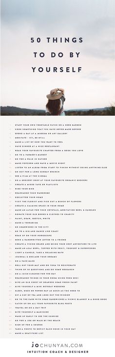 Pinterest - 50 Things Yourself 2 Things To Do By Yourself, Improving Life, Ge Aldrig Upp, Alone Time, Yoga Sequences, Morning Yoga, Life Motivation, Self Development, The Words