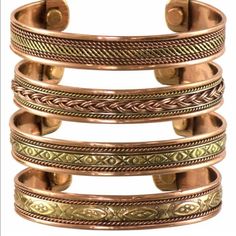 You Will Receive One Beautiful Tribal Printed Bracelets Imported Directly From India. All Designs Vary! They Are Super Trendy And Benefits Both Your Spiritual And Physical Health, Such As Grounding, Arthritis Pain, And Concentration. Authentic Copper. Copper Chain Bracelet, Mens Bracelet Designs, India Pattern, Copper Bracelets, Tibetan Bracelet, Copper Jewellery, Wire Bracelets, Bracelets Design, The Bangles