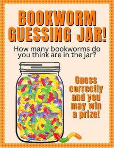 a book cover with an image of a jar full of colorful gummy bears in it