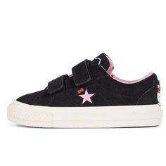 (TD) Converse x Hello Kitty One Star Ox 'Black' 762942C One Star, Ox, Your Perfect, Converse, Hello Kitty, Kitty, Stars, Sneakers, Black