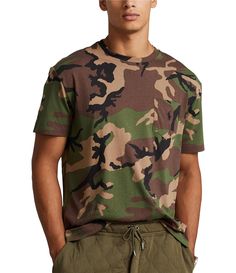 From Polo Ralph Lauren, this tee features:Classic fitCamo printCrewneckShort sleevesSignature embroidered Pony at the left chestLeft chest pocketPullover styling CottonMachine wash/tumble dryImported. Casual Camouflage T-shirt Relaxed Fit, Casual Camouflage Short Sleeve T-shirt, Camouflage Graphic Print Relaxed Fit Tops, Relaxed Fit Camouflage Cotton T-shirt, Casual Camouflage Relaxed Fit T-shirt, Camouflage Crew Neck Graphic Tee, Camouflage Short Sleeve T-shirt With Relaxed Fit, Camouflage Relaxed Fit Short Sleeve T-shirt, Casual Camouflage Crew Neck Top