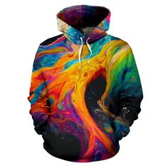 Colorful Chaos Hoodie Hippie 3D Shirts Unique 3D designs, with many themes for you to choose from: 4 types: Hoodie, Zip Hoodie, T-Shirts, Sweatshirts suitable for all seasons of the year. All products are made to order and proudly printed with the best printing technology or print-to-garment process available. Our high-quality build with attention to... Multicolor Cartoon Print Hooded Hoodie, Multicolor Fleece Hoodie, Multicolor Fleece Hoodie Top, Hippie Outfit Ideas, 3d Shirts, Hippie T Shirts, Hoodie For Men, Print 3d, 3d Shirt