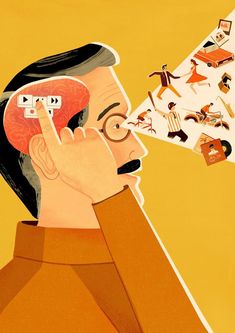 Jack Hudson, Memory Illustration, Brain Illustration, Art Psychology, Arts Magazine, Visual Metaphor, 패턴 배경화면, Conceptual Illustration, Improve Memory