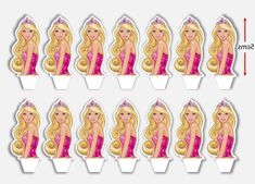 the barbie princess doll is shown with different hair types and sizes, including blondes