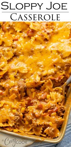 a casserole dish with meat and cheese in it