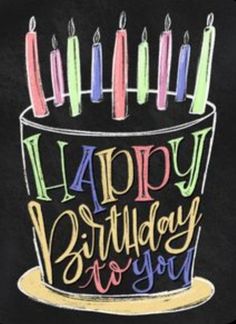 a drawing of a birthday cake with candles on it and the words happy birthday boy written in multicolored letters