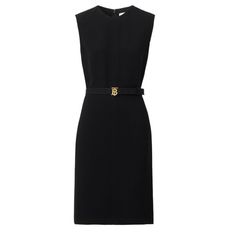 An Elegant Sleeveless Silhouette Cut From Italian-Woven Viscose Cady Cinch The Waist With The Polished Thomas Burberry Monogram Plaque Belt Dress Length: 95cm/37 4in This Is Based On A Size Uk S As Proportions Change Slightly According To Size 100% Viscose Back Concealed Hook-And-Eye And Zip Closure Specialist Dry Clean Made In Italy Pit To Pit: 18"Length: 39" Luxury Black Sleeveless Dress, Luxury Black Sleeveless Mini Dress, Luxury Sleeveless Workwear Dress, Luxury Sleeveless Dress For Work, Elegant Black Sleeveless Dress For Daywear, Burberry Clothes, Burberry Monogram, Thomas Burberry, Burberry Dress