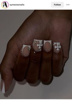 Nails 2015, Cute Short Nails, Colored Acrylic Nails, White Acrylic Nails, Girly Acrylic Nails, French Tip Acrylic Nails, Dope Nail Designs