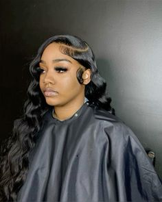 Side Part Wig With Crimps, Hair Inches, Gabriels Inferno, Frontal Wig Hairstyles, Crimped Hair, Quick Weave Hairstyles, Frontal Hairstyles, Pretty Braided Hairstyles, Dope Hairstyles