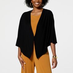 Antthony Convertible Magic 4-Way Shrug - 22654647 | HSN Versatile Open Front Solid Top, Versatile Fall Shrug For Layering, Versatile Fall Layering Shrug, Versatile Layering Shrug, Versatile Shrug For Layering, Black Shrug For Spring Layering, Black Shrug For Spring, Versatile Open Front Fall Shrug, Versatile Fall Shrug