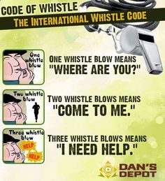 a poster with instructions on how to use the whistle