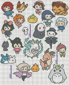 Easy Cross Stitch Pattern, Stitch Pattern, Stitch Pokemon Pattern, Embroidery DIY Craft Pokemon Cross Stitch, Modele Pixel Art, Easy Cross Stitch Patterns, Easy Pixel Art, Pixel Crochet, Embroidery Diy, Pixel Art Grid, Stitch Guide, Tapestry Crochet Patterns