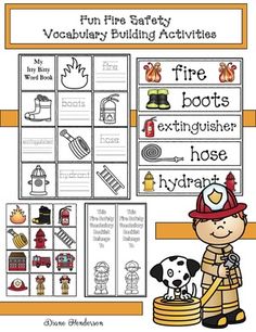 fire safety worksheet with pictures and words to help students learn how to use them