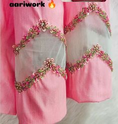 Paithani Handwork Blouse Design, Pink Colour Blouse Aari Work Design, Pink Aari Work Blouse, Pink Colour Aari Work Blouse Designs, Pink Aari Blouse, Latest Blouse Neck Designs, Mirror Work Blouse Design, Netted Blouse Designs