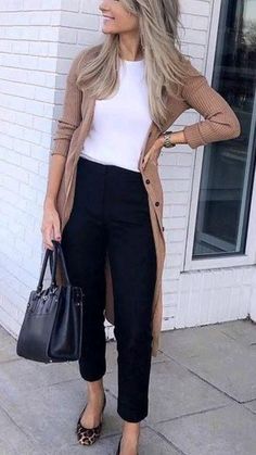 Toffee Colored Outfit, Casual Professional Outfits Women Winter, Business Casual Outfits Neutral Colors, Womens Office Attire, Working Mom Outfits Business Casual, Wantable Outfits 2023, School Office Attire, Black Jean Business Casual Outfit, Business Casual With Cardigan