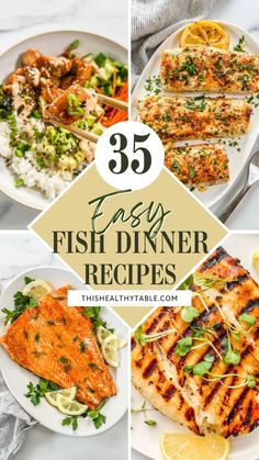 fish dinner recipes with the title overlay