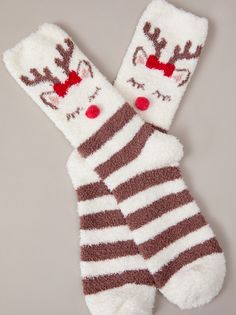 Keep your feet warm and cozy all winter long with these festive socks. Made with soft, fuzzy fabric and feature a whimsical print of Reindeer, they're the perfect way to add a touch of holiday cheer to your everyday wardrobe. Christmas Fuzzy Socks Aesthetic, Fluffy Christmas Socks, Fuzzy Christmas Socks, Soft Socks For Winter, Fluffy Socks Christmas, Fuzzy Socks Aesthetic, Fuzzy Socks Christmas, Bur Basket, Christmas Fuzzy Socks