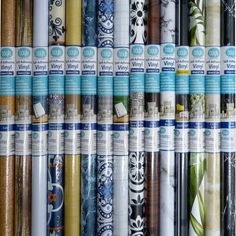 many different types of rolls of wrapping paper