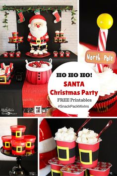 santa christmas party with free printables