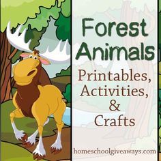 the forest animals printables, activities and crafts