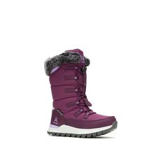 Kamik-Prairie Snow Boot - Kids' This winter, watch their feet do all the talking with the stylish and comfy Prairie snow boot from Kamik. The bungee lace boot, made waterproof with DriDefense technology, also has a fleece lining that eliminates moisture. A faux fur snow collar and gusset tongue, sustainable Heat-Mx 145 thermal insulation, and a -40 F comfort rating provide incredible warmth. With NiteRays reflective technology, they don't have to worry about playing in the dark. A Snowbelt sole backed by the deep lugs of GripXT keeps them stable on snowy surfaces. Not sure which size to order? Click here to check out our Kids’ Measuring Guide! For more helpful tips and sizing FAQs, click here . . Winter Watch, Snow Boot, Thermal Insulation, Kids Boots, Helpful Tips, Lace Boots, Our Kids, Snow Boots, In The Dark