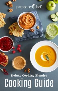 an image of some food on a table with the words cooking guide written below it