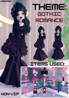 Non VIP❦ #dresstoimpress #dti #roblox #gothicromance Gothic Dti Outfit No Vip, Dti Gothic Theme Outfit, Dti Theme Non Vip, Gothic Dress To Impress No Vip, Dti Outfits Non Vip Theme, Dti Gothic Romance Theme Outfit, Dti Outfits Ideas Non Vip, Dress To Impress Theme Gothic Romance, Gothic Romance Dti Outfits