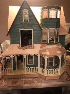 the doll house is being built and ready to be painted