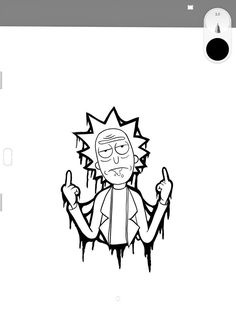 Rick And Morty Tattoo Stencil, Rick And Morty Outline, Rick And Morty Stencil, Simple Rick And Morty Tattoo, Rick Tattoo Design, Rick And Morty Tattoo Design, Rick And Morty Tattoo Ideas, Rick Tattoo, Rick E Morty