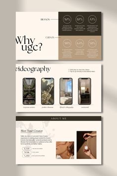 a brochure design for an interior decor company, with the title why uggc?