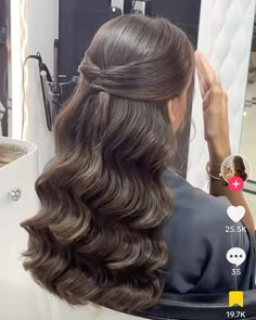 Wedding Hair Brunette, Hairstyle For Wedding, Hair Wedding Styles, Formal Hairstyles For Long Hair, Glamour Hair, Wine Hair, Wedding Hair Up, Long Hair Wedding