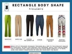 Are you a rectangle body shape and feel like you always look like a door when you get dressed? here is the ultimate guide to the rectangle body shape wardrobe. Including rectangle body shape outfits, rectangle body shape silhouettes, and rectangle body fashion. Clothes for the rectangle body shape don’t have to be complicated. How to dress a rectangle body shape | rectangle body blazer | rectangle body clothes | how to dress for your body type rectangle Pants For Rectangular Body Shape, Rectangle Body Trousers, Rectangle Body Shape Outfits Grunge, Pants For Triangle Body Shape, Rectangle Body Shape Bottoms, Rectangle Body Shape Outfits Aesthetic, Square Shape Body Outfits, Pants For Rectangle Body Shape, Door Body Shape Outfits