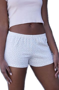 John Galt, Pajama Shorts, White Shop, Pacsun, Pajamas, Floral, White