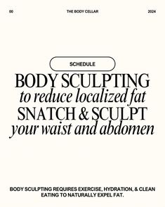 THREE REASONS BODY SCULPTING DOESN’T WORK ↓ 😔😢🥹 1. YOU ARE NOT HYDRATING You can have the best sculptor, she can have the best machines, & the best technique but if you are dehydrated your body WILL NOT expel that fat. ✨Body Sculpting is mostly a technology that is created to affect your fat cells, but at the end of the day it is non-invasive so unless you do your part to stimulate your lymphatic system & flush your body you will not see great results! 2. Your technician isn’t using the... Body Sculpting Benefits, Body Sculpting Aesthetic, Body Sculpting Quotes, Body Sculpting Room Ideas, Wood Therapy Body Sculpting Benefits, Wood Therapy, Tanning Salon, Body Contour