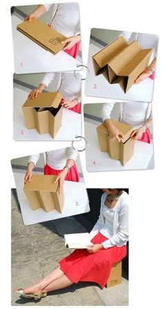 there is a woman sitting on the ground with some boxes in her lap and one box opened