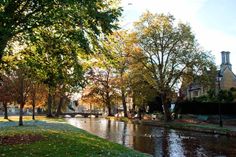 Bourton on the Water Autumn Trees Cotswolds UK Photograph Picture Poster Print Bourton On The Water, Water Frame, Modern Photographers, Uk Photography, Contemporary Photographers, Fine Art Landscape, Freelance Photographer, Art Event, Autumn Trees