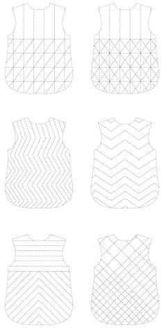 four different types of vest patterns