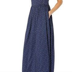 Women's Georgette Smock-Back Cami Maxi Dress | Ditsy Floral Print | Navy | 100% Polyester Super Cute Please Check Out My Profile For More Super Dope & Super Cute Listings Most Listings Are 30% Off Retail Price & Up To 80% Off Bundle Multiple Listings & Save Even More Pay One Shipping Fee For Everything New Products Are Listed Daily Fast Same/Next Business Day Shipping Fitted Casual Maxi Dress For Date Night, Casual Spring Stretch Maxi Dress, Fitted Cotton Maxi Dress In Casual Style, Casual Fitted Cotton Maxi Dress, Casual Stretch Maxi Dress For Date Night, Fitted Rayon Casual Dress, Fitted Casual Rayon Dress, Casual Non-stretch Maxi Dress For Dress Down, Casual Flowy Maxi Dress For Date Night