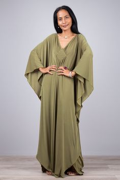 "Green Maxi Dress, Kaftan, Gala gown, Long green dress, Soft green dress, Kimono Butterfly Dress, Plus size dress PRODUCT SIZE : Free Size * Chest : free up to 32 - 58\" * Waist : free up to 58\" * Hips : free up to 56\" * Length : 56\" - 57\" from shoulder to hem (measured when laying flat) MATERIAL * Spandex Polyester \"Venetia\" MODEL : * Model chest : 32\", waist : 24\" hips : 35\" * Combined Height is 5\"6 > I'm 5\"2 (158cm) and I'm wearing 4\" heels in the pictures * Accessories exclude Soft Green Dress, Green Kaftan, Gala Gown, Green Kimono, Long Green Dress, Vibrant Dress, Dress Kimono, Mode Kimono, Dress Kaftan